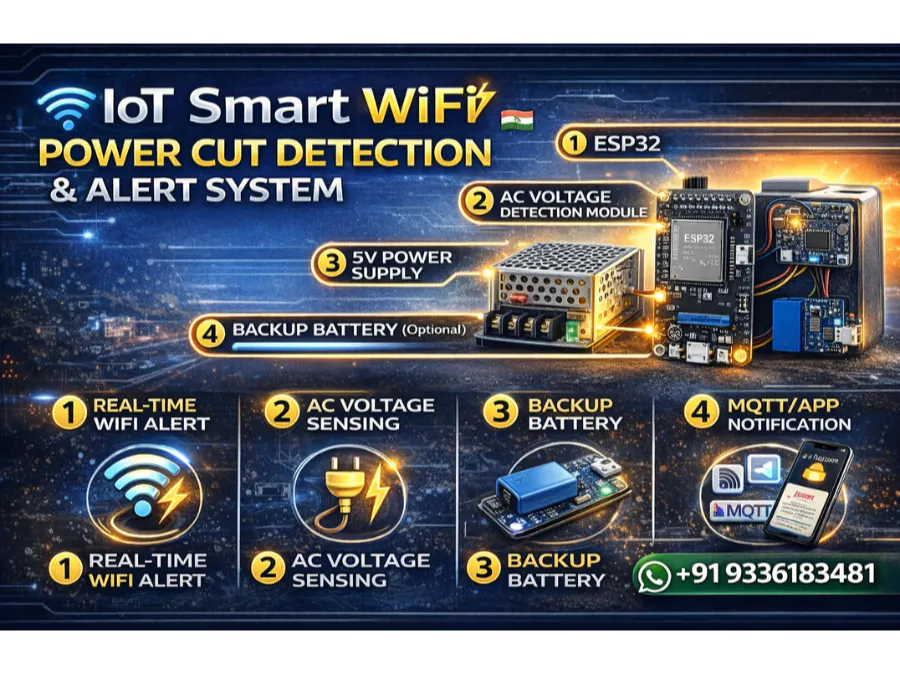 IoT Smart WiFi Power Cut Detection & Alert System