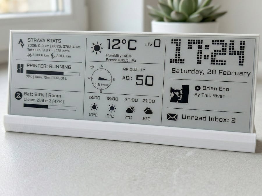 EPaper Dashboard 10.85'' - Part 2: Code & Smart Widgets