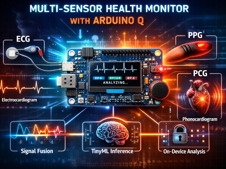 Multi-Sensor Health Monitor with Arduino UNO Q