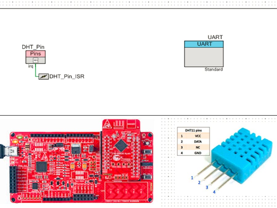 PSoC4200BLE interfacing with DHT11 sensor