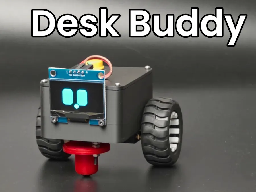 ESP32 Desk Companion Robot with Wheels