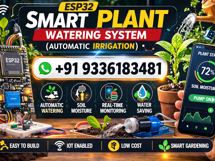 ESP32 Smart Plant Watering System (Automatic Irrigation)