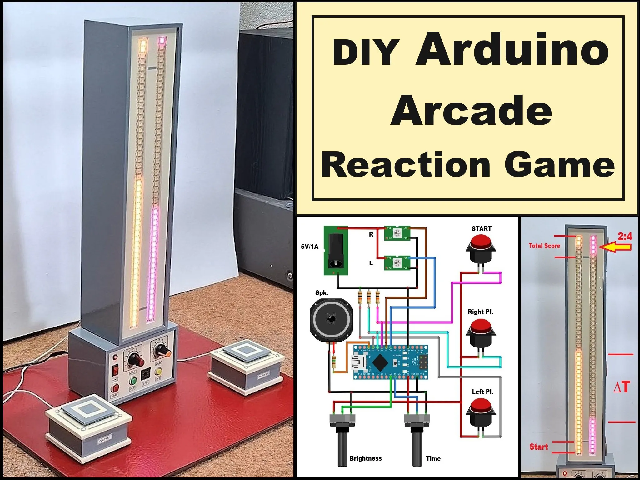 Ultimate 2-Player Reaction Timer with WS2812B LED Strips - Hackster.io