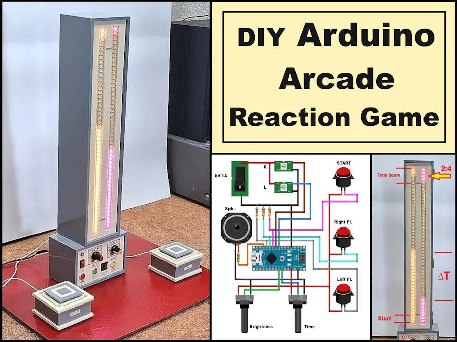 Ultimate 2-Player Reaction Timer with WS2812B LED Strips