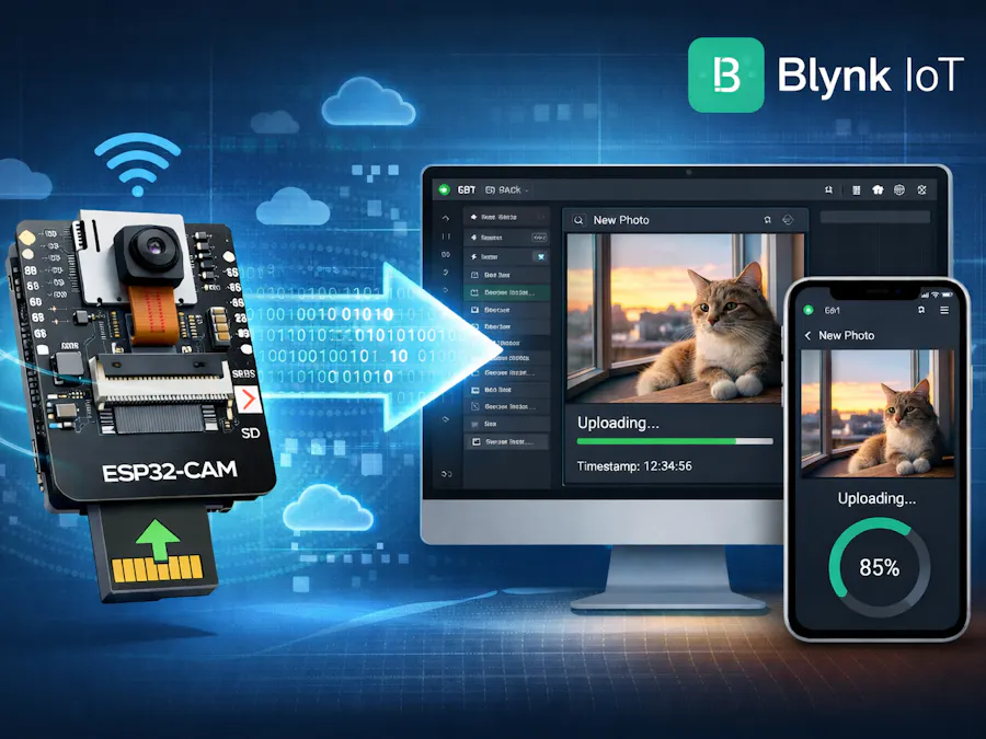 Upload photo via ESP32-CAM to Blynk IoT