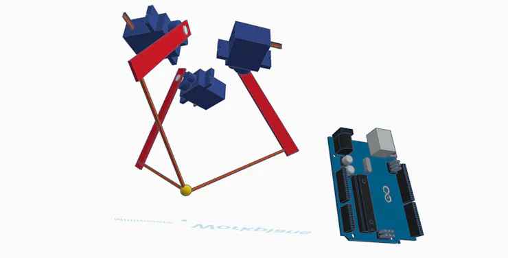 CAD of Hybrid Delta Pick And Place Robot