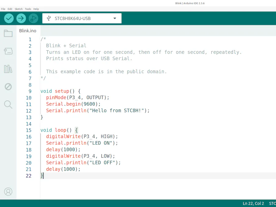 STC8051 Arduino Core — C++ on a $1 8051 Chip