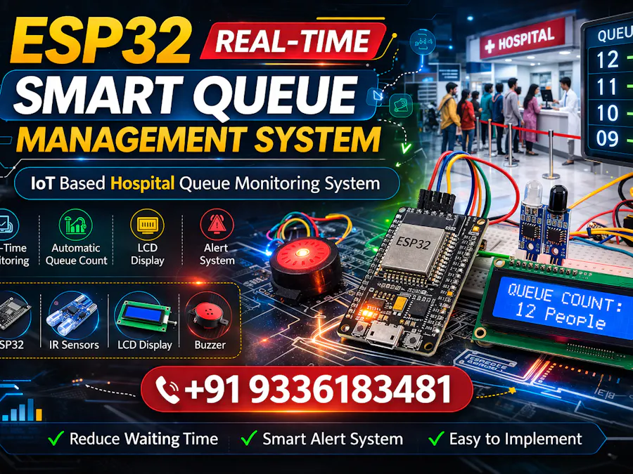 ESP32 Real-Time Smart Queue Management System