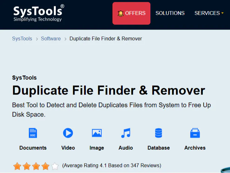 SysTools Duplicates Finder & Remover