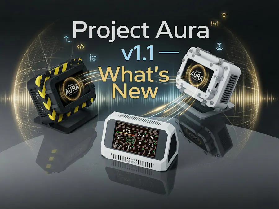 Project Aura v1.1 Open-Source ESP32 AQ — What's New
