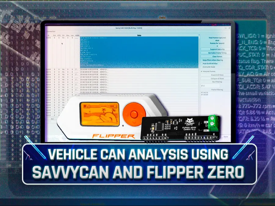 Vehicle CAN Analysis Using SavvyCAN and Flipper Zero
