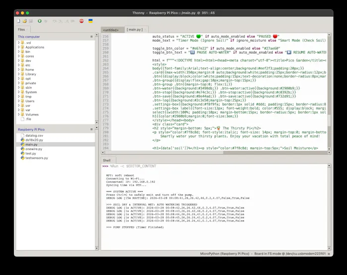 Thonny IDE Code