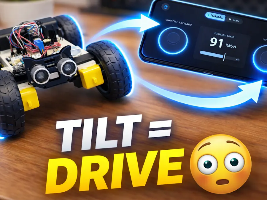 WIFI Controlled Car With GYROSCOPE and Normal Control