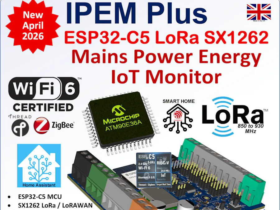 IPEM Plus - ESP32-C5 ATM90E36 LoRa IoT Power Energy Monitor