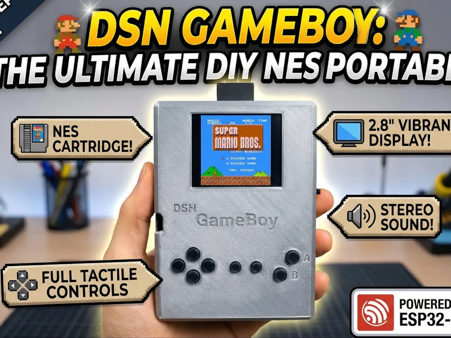 I Build Nes Retro Game Console with bigger ILI9341, ESP32S3