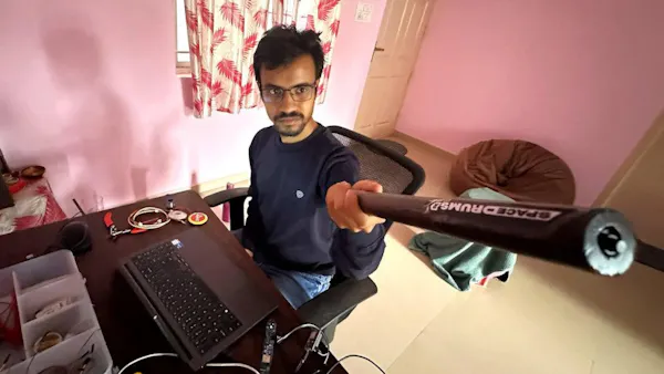 Maker Builds Invisible 3D Air Drumkit