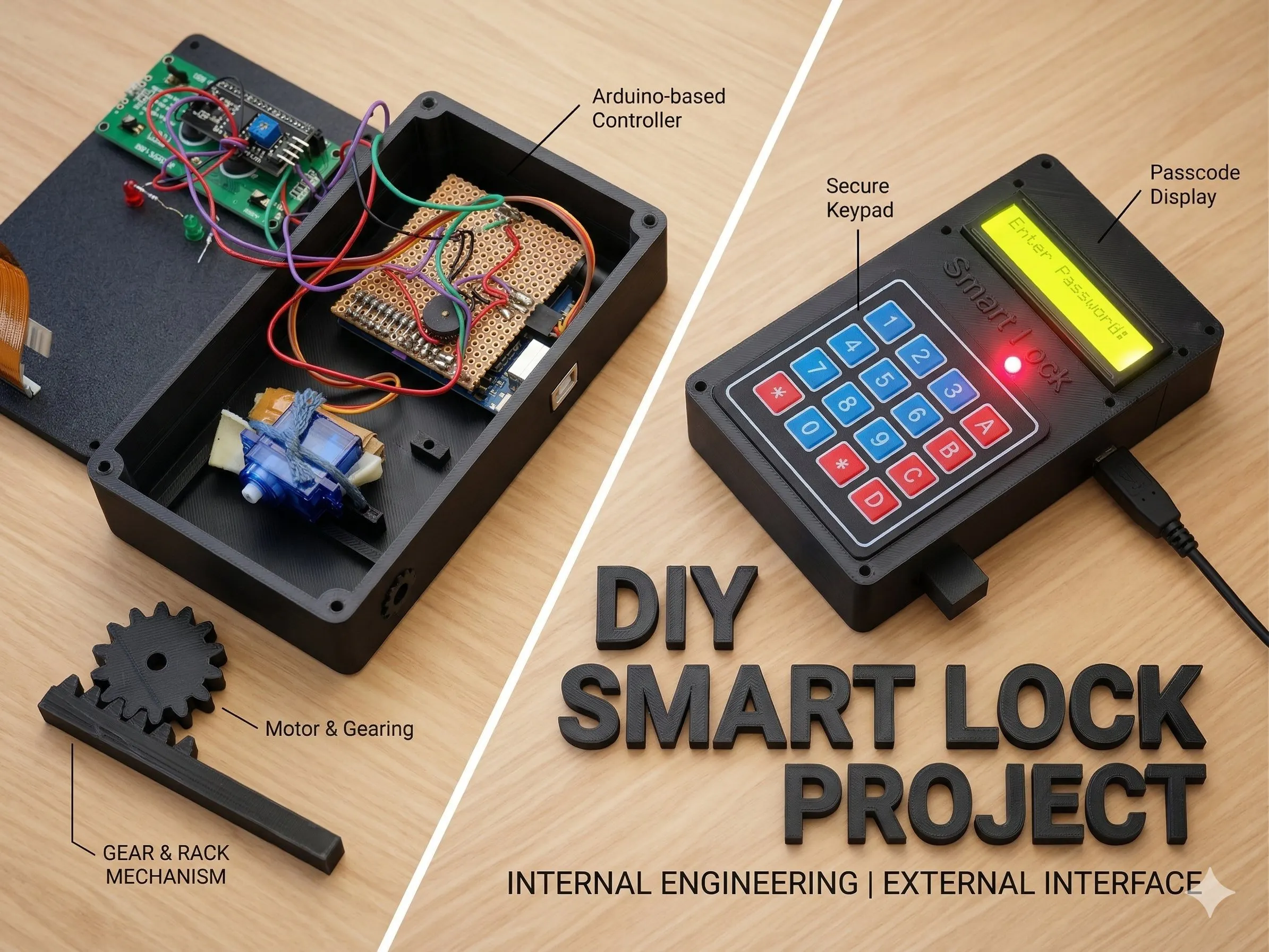 DIY Smart Lock: Arduino + Rack & Pinion + Keypad - Hackster.io
