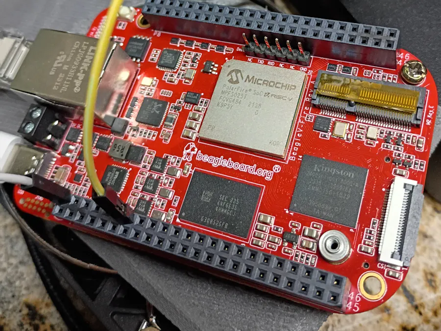 BeagleV-Fire, O-Scope, and LED (Testing 1...2)