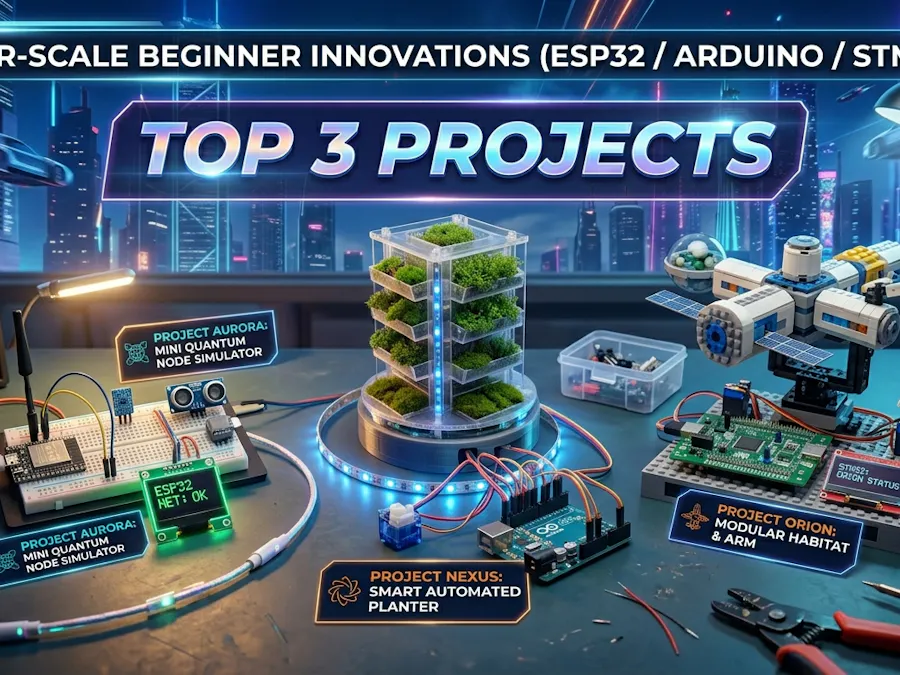 Beginner Electronics Projects: 3 Futuristic Builds for ESP32