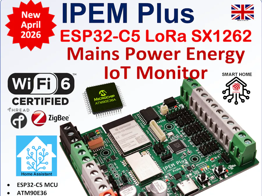 IPEM Plus - ESP32-C5 ATM90E36 LoRa IoT Power Energy Monitor