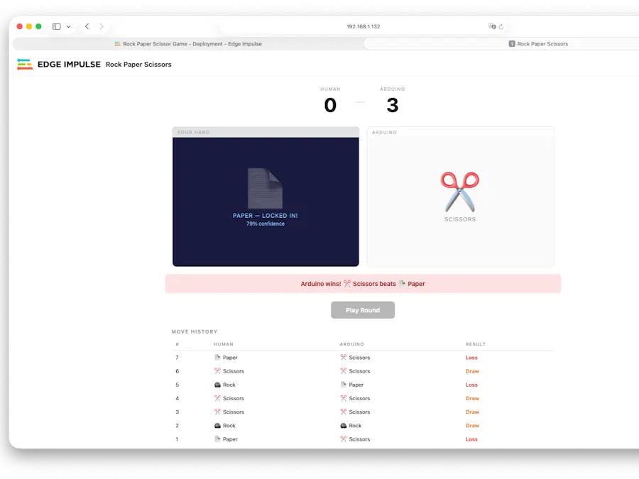 Rock Paper Scissors VS Arduino!