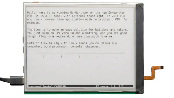 Zerowriter Creator Adam Wilk Unveils the Zerowriter Pi Bright Display ...