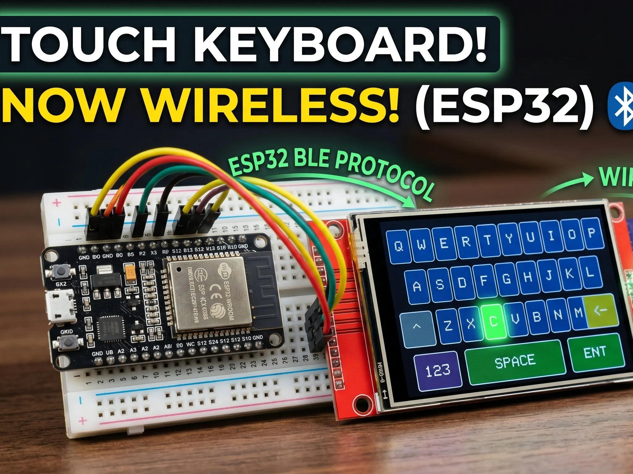 DIY ESP32 BLE Wireless Touchscreen Keyboard - Hackster.io
