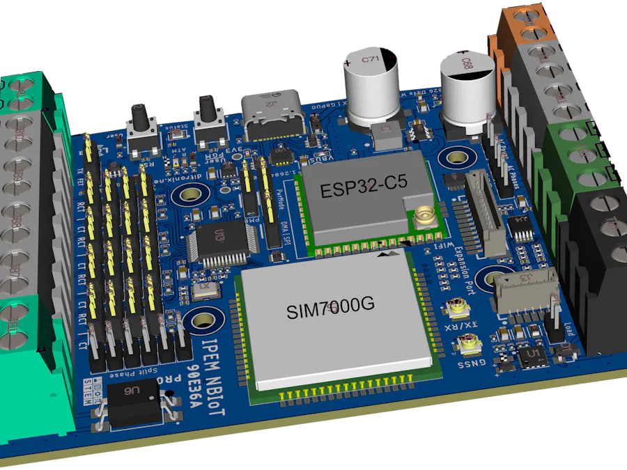 IPEM NB-IoT ESP32C5 M90E36 SIM7000G IoT Mains Power Monitor