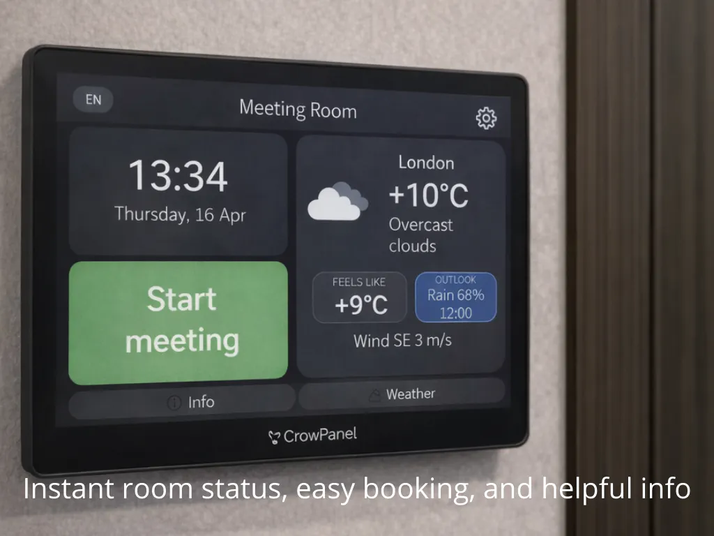 Knock Less, Meet More: Smart Room Panels (ESP32)