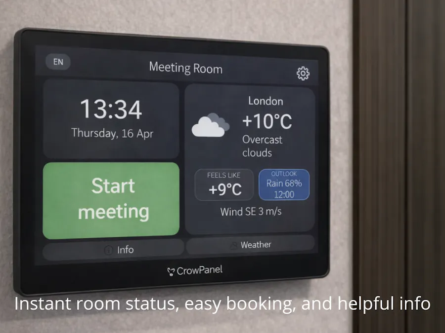 Knock Less, Meet More: Smart Room Panels (ESP32)