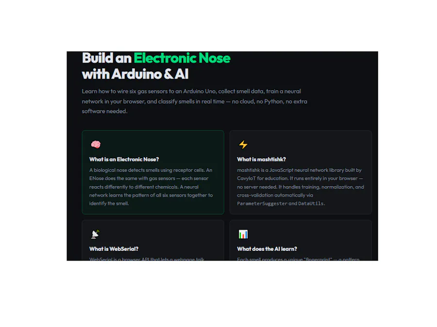 Nose Lab: Edge AI smell classifier
