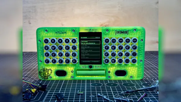 Andy Warburton's GR3ML1N Is a Handheld Espressif ESP32 Cyberdeck You Can Build Yourself