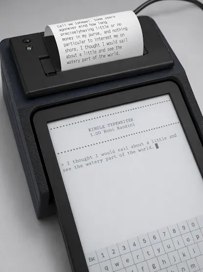 Kindle Typewriter Typing Screen