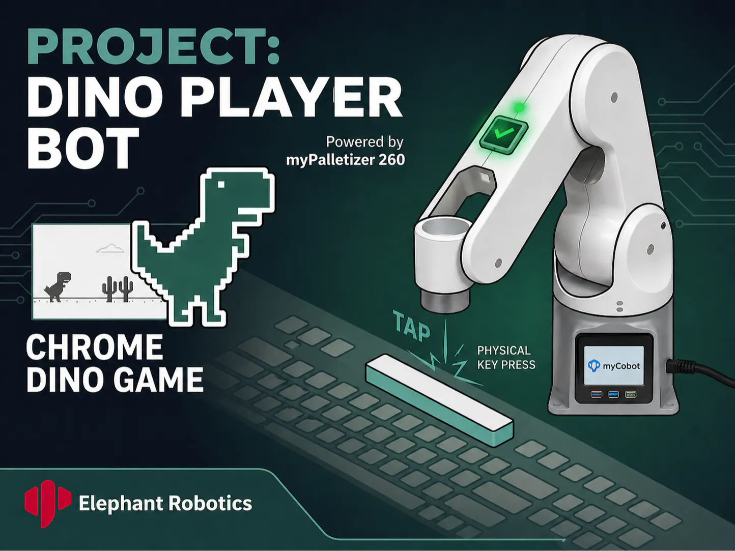 Pixels to Pistons: The Robotic Dino Player