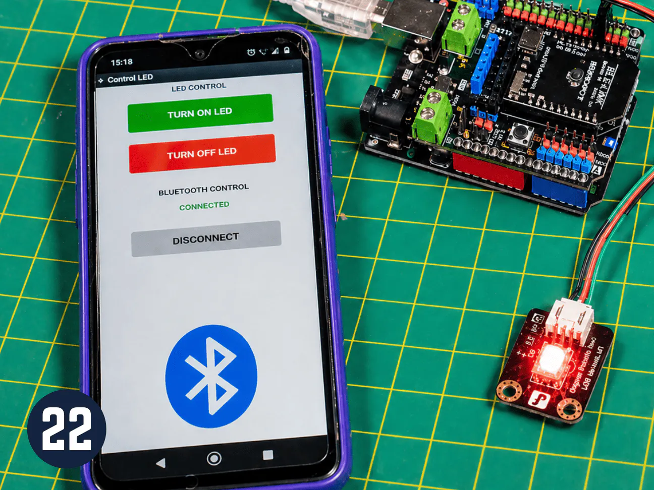 Bluno Bee Bluetooth Module With Arduino - Lesson #22