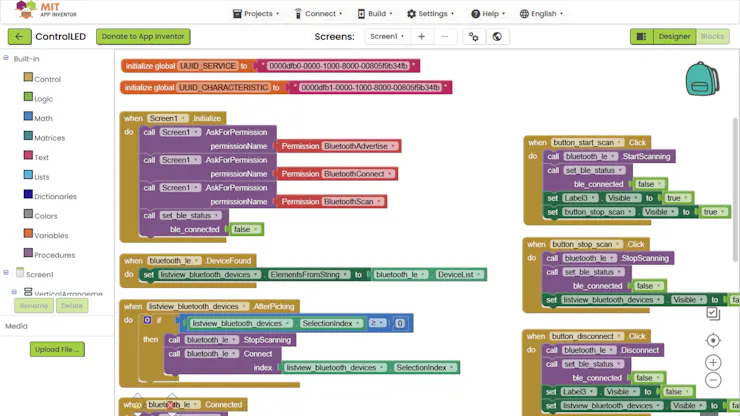 MIT App Inventor Blocks