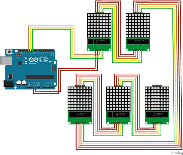 Controlling an LED Matrix with Arduino Uno | Trybotics