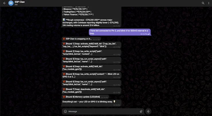 Telegram Interaction