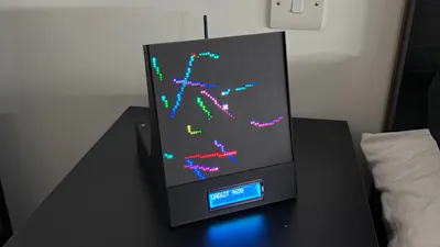 Joseph Little's DeskRadar64 Puts an LED Matrix Twist on Desktop ADS-B Visualization