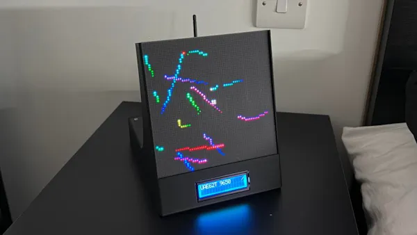 Joseph Little's DeskRadar64 Puts an LED Matrix Twist on Desktop ADS-B Visualization