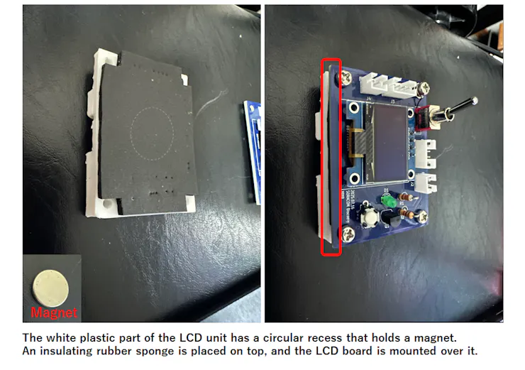 OLED display attached via magnet