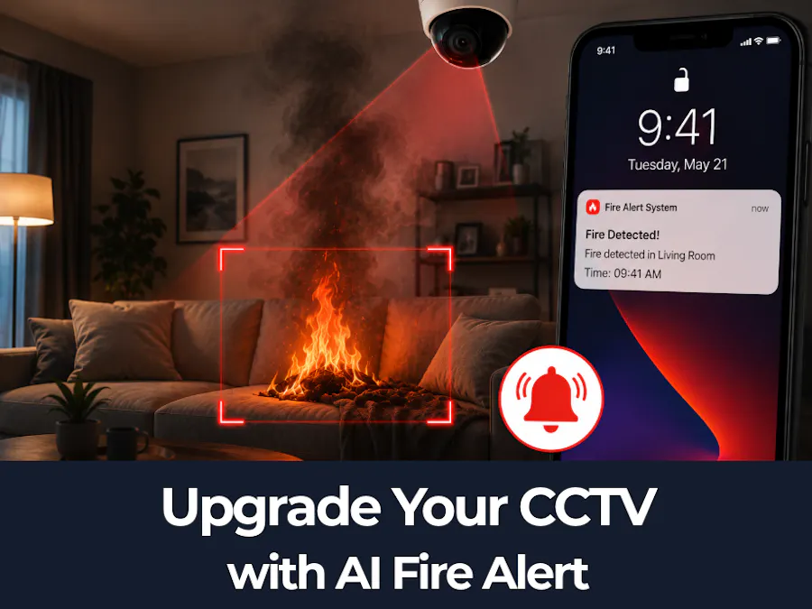 Upgrade Your CCTV with AI Fire Alert