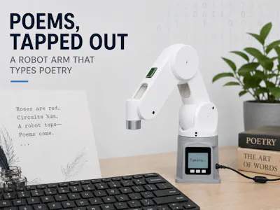 hackster.io - Poems, tapped out:a robot arm that types poetry