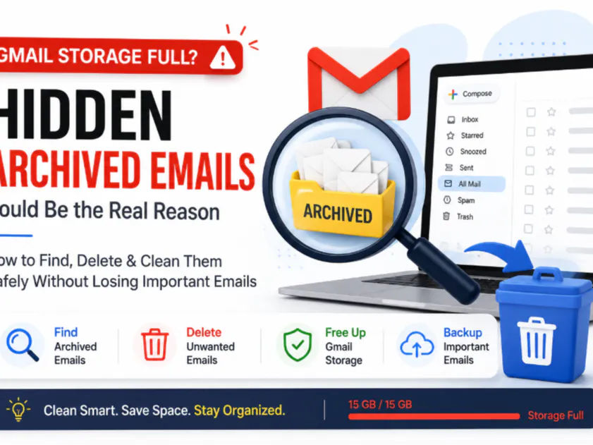 Gmail Storage Full? Hidden Archived Emails is Problem