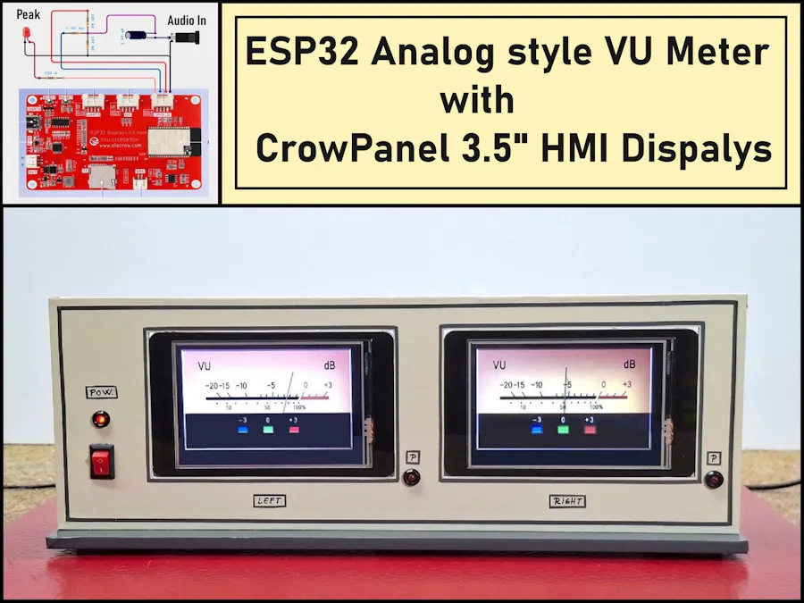 ESP32 Analog VU Meter – Smooth Needle, Real Audio Response