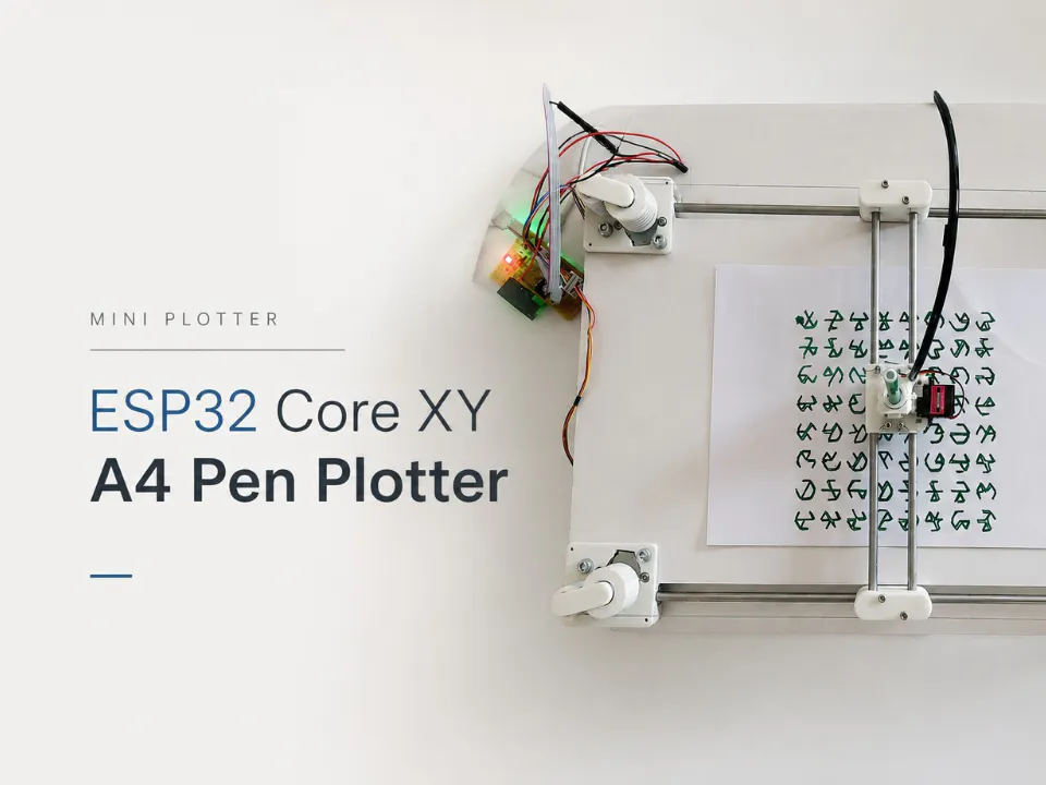 MiniPlotter - ESP32 CoreXY A4 Pen Plotter - Hackster.io