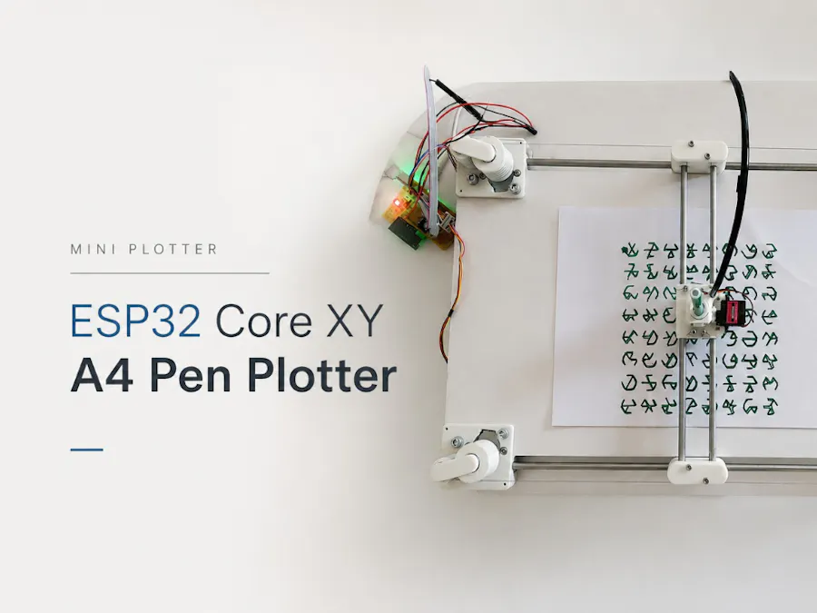 MiniPlotter - ESP32 CoreXY A4 Pen Plotter