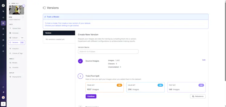Dataset setup sample 2