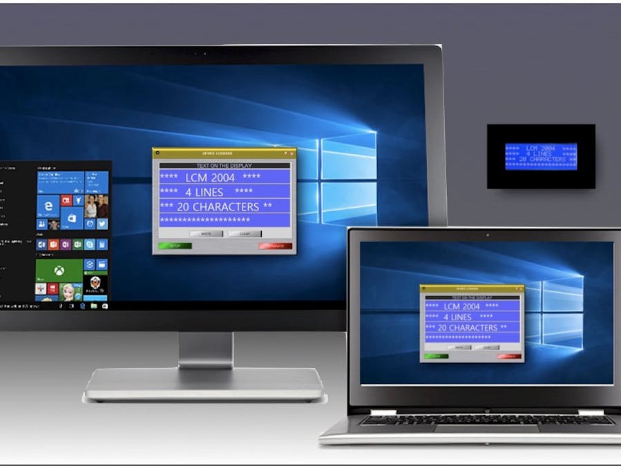 Virtual and Real LCD display