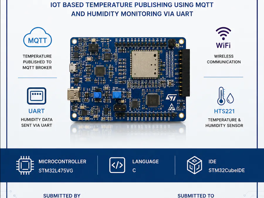 Smart Sensor Data Publishing Node using STM32L475 and MQTT